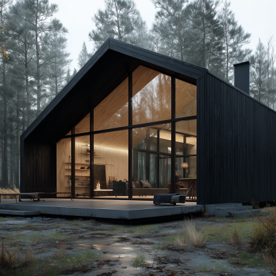 u4431761576 minimal scandinavian cabin exterior black wooden fa 9f317569 c638 438a a3b6 245accbff02c scaled